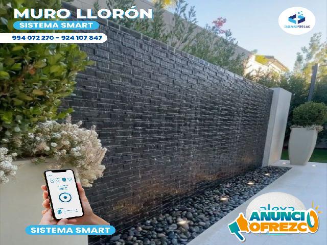 MURO LLORÓN DE PIEDRA , MURO LLORÓN EXTERIOR MODERNO , MURO LLORÓN EN PATIO , MURO LLORÓN EN JARDÍN 